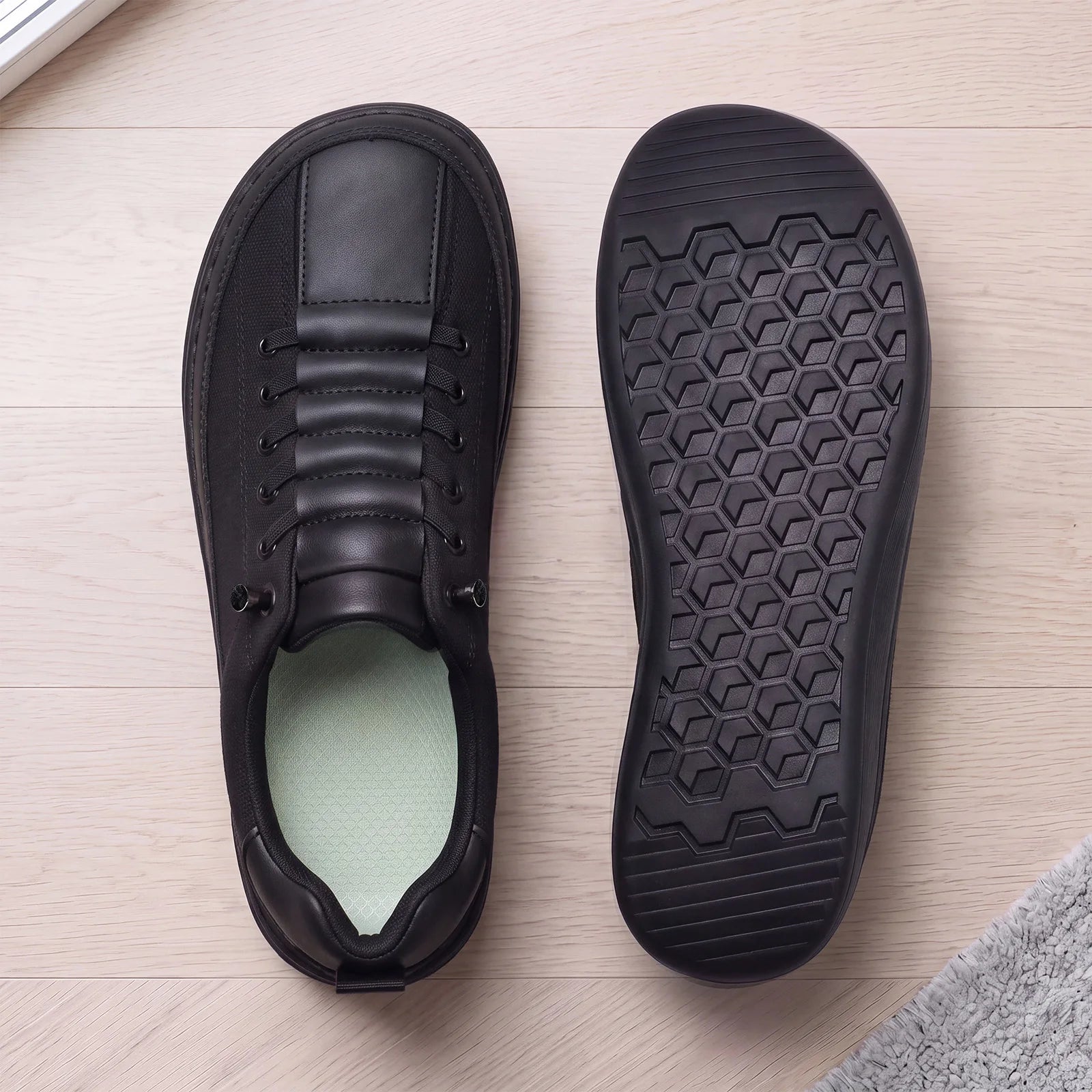 Women's Wide Top Minimalist Barefoot Sneakers - Featuring A Wide Toe Sole And Low Cut Lace Up Walking Shoes, Wide Last Shoes, Cushioning, Lightweight And Breathable, Suitable for Fitness, Yoga Steps, And Daily Work. Couple Sh