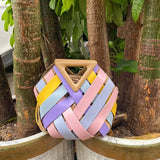 Trendy Vegan Leather Woven Tote Bag for Women Top Handle Purses and Handbags Fashionable Crossbody Shoulder Bag Tote Purses 2025