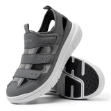 FitVille Summer Men's Wide Width Casual Diabetic Sandals, Lightweight Open Toe Sandals Built-in Arch Support, Effective Foot Pain Relief for Plantar Fasciitis, for Wide & Swollen Feet