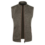 Autumn winter men's knit velvety fashion zipper top vest