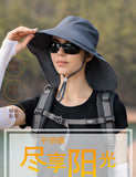 Designer Lightweight Ponytail Hole Visor Hats Summer Bucket Hats for Women Big Brim Outdoor Eye Protection Sunscreen Cap Sun Hat
