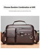 Men's Retro Messenger Bag with Waterproof Design, Large Capacity Laptop Briefcase for Office Work, Travel and School