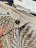 Summer Female Hollow Out O Neck Vest New Women Single Breasted Leisure Vests Fashion Thin Sleeveless Jacket Solid Color Tank Top
