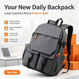 Large Capacity Men's Business Backpack, Waterproof Wear-resistant Fabric, Multi-layer Separate Storage Compartments,Breathable Pressure-reducing Shoulder Straps, Perfect for Daily Commuting and Short Business Trips, Multifunc