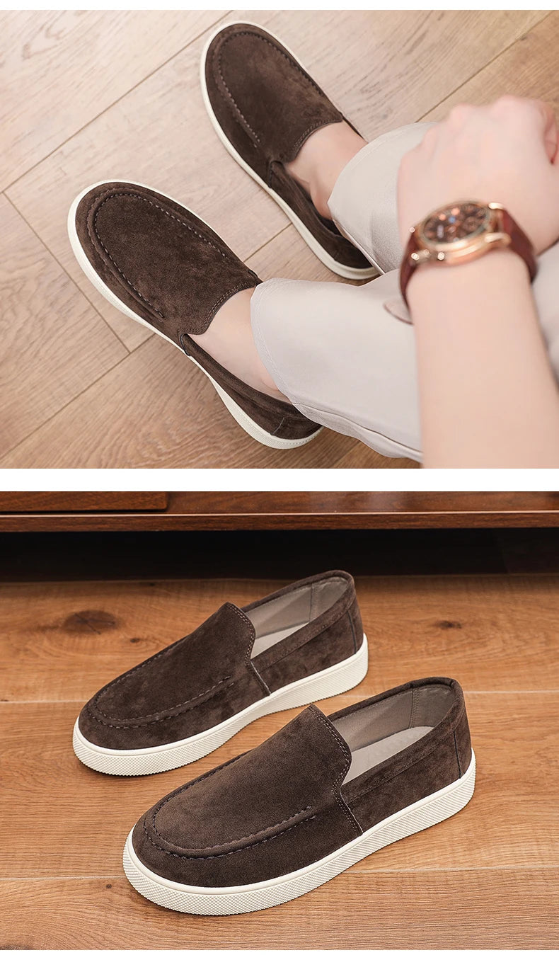Fashion Men's Casual Shoes Suede Leather Men Classic British Style Tassels Loafers Moccasins Mens Outdoor Driving Flats