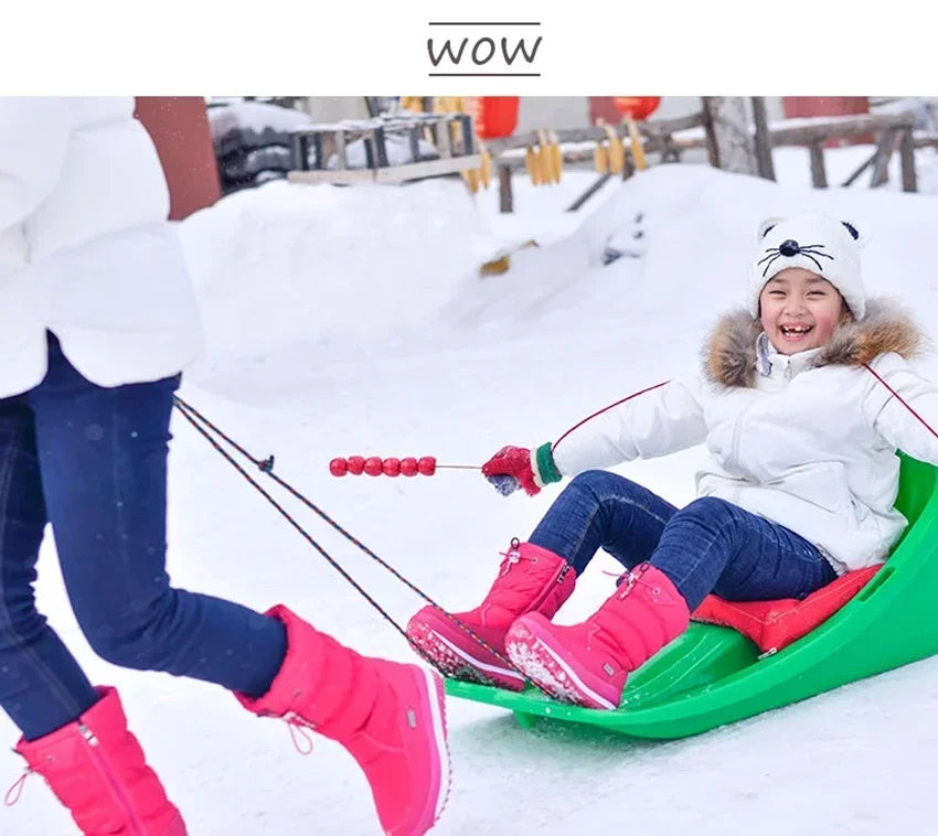 Platform Snow Boots Female Plus Size 42 White Women Boots Winter Shoes Warm Plush Mid-calf Boots Waterproof Rubber Non-slip