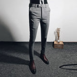 Men Suit Pants Formal Trousers Stretch Slim Pantalone Hombre Calça Masculina Solid Color Casual Dress Pants Fashion Men Clothing