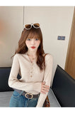 2026 Casual Slim Button Knitted Pullover Autumn Winter Women Sweaters Sweater Femme Basic Solid Jersey Tops Fashion Clothes