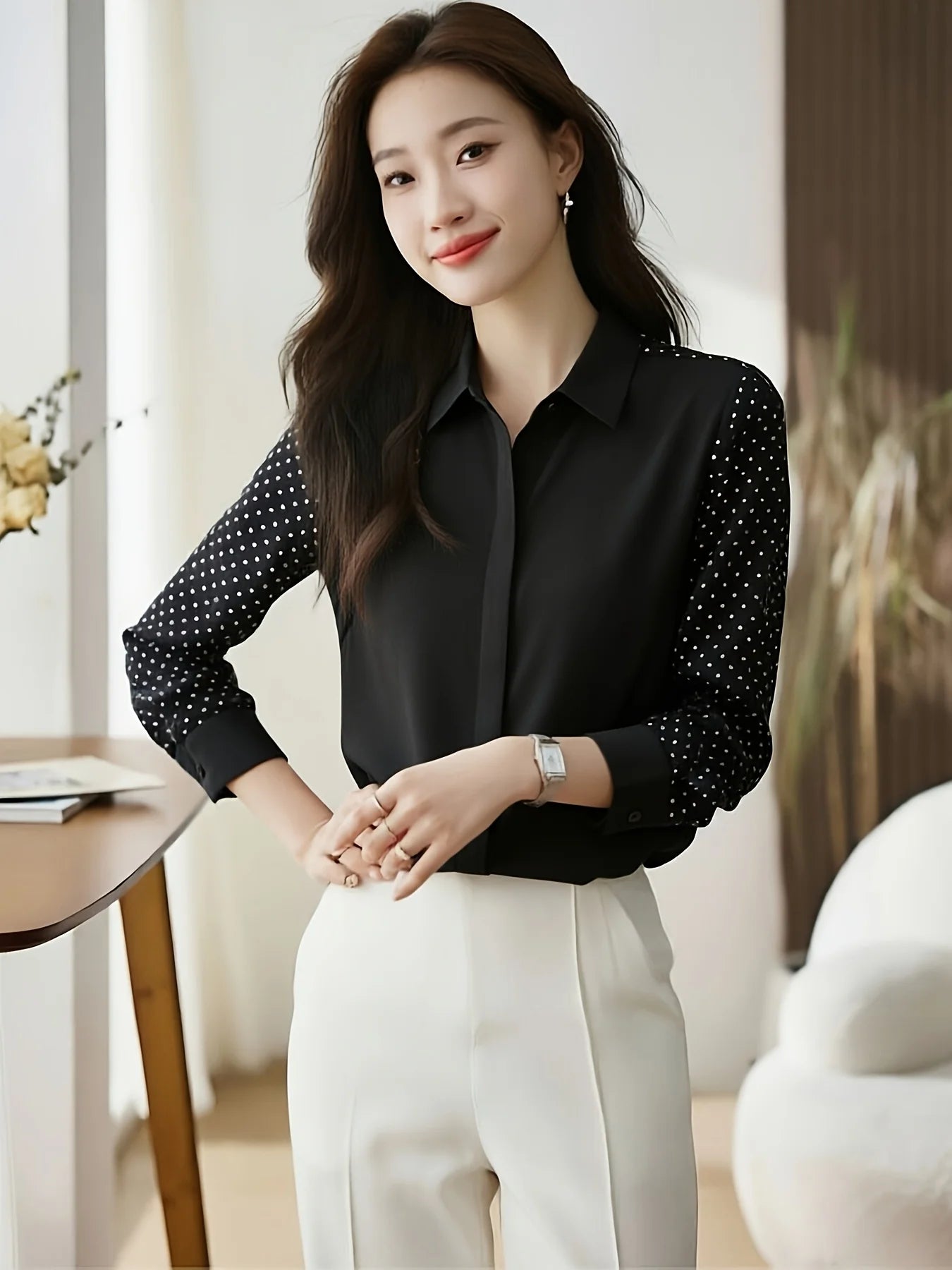 New elegant Women Blouses ladies shirts Blusas Mujer Long Sleeve Shirts causal Tops