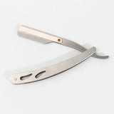 Stainless Steel Razor Holder Golden Men's Manual Folding Straight Edge Shaver Barber Shop Beard Trimmer With Shaving Blade Y1003