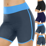Womens High Stretchy Swim Bottoms Swimming Trunks Boyshorts Summer High Waist Bikini Bottom Bathing Suit Beach Swim Shorts