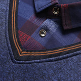 Vintage Plaid Sweater Pullover Men Thick Warm Knitwear Winter Autumn Clothing Patchwork Men's Fleeced Polo Collar Pullovers