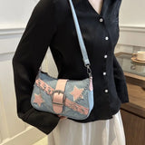 Y2k Fashion Women's Handbags Stars Pattern Cool Girls Underarm Bag Fashion Female Small Shoulder Bags Chain Tote Purses