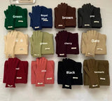 Solid Color Touch Screen Gloves Women Korean Autumn Winter Warm Knitted Three-piece Set Scarves Gloves Hat Women's Glove Sets