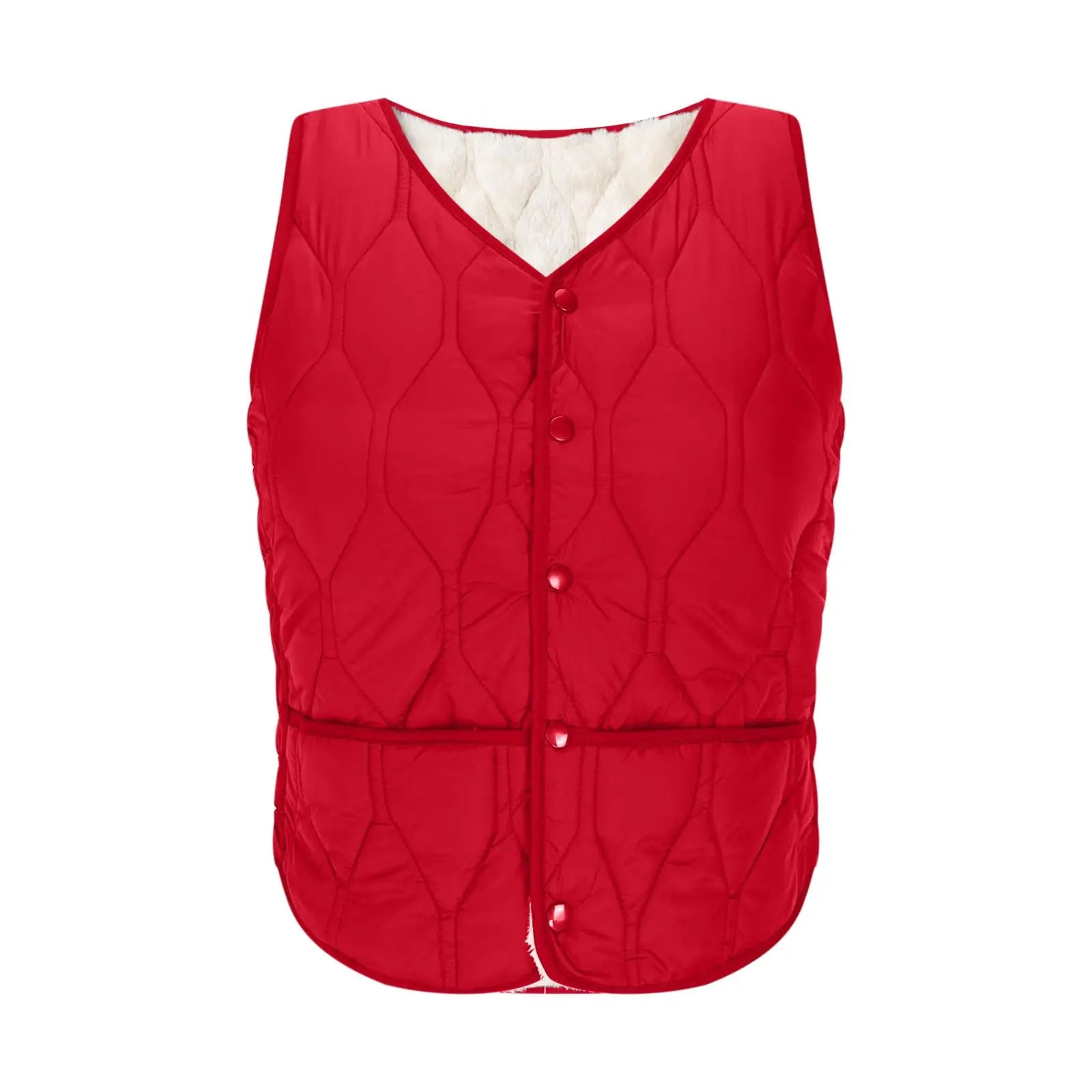 Women's Warm Vest Lightweight Slim Short Single-Breasted Cold-Proof Vests Winter Outdoor Sports Hiking Vests with Pockets