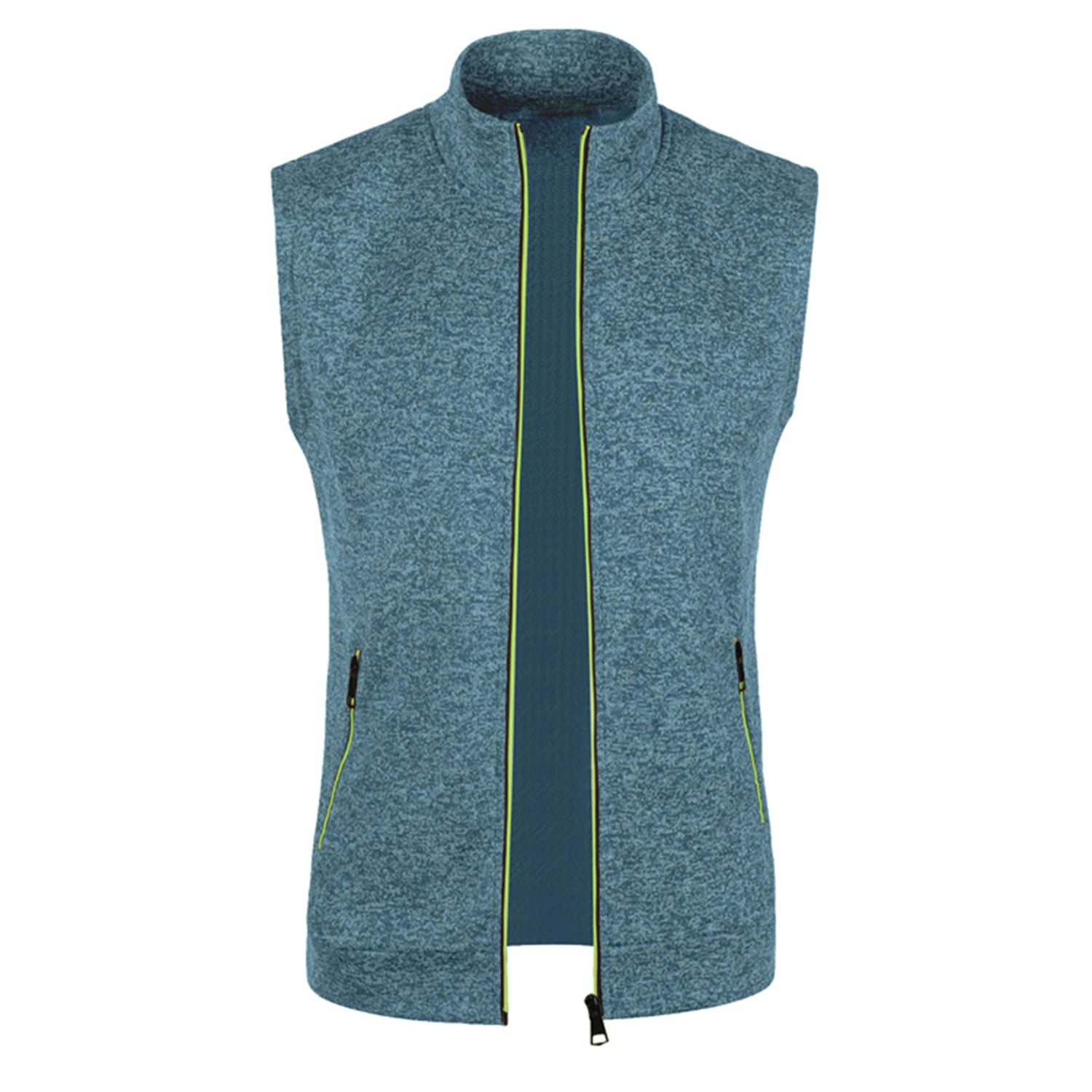 Autumn winter men's knit velvety fashion zipper top vest