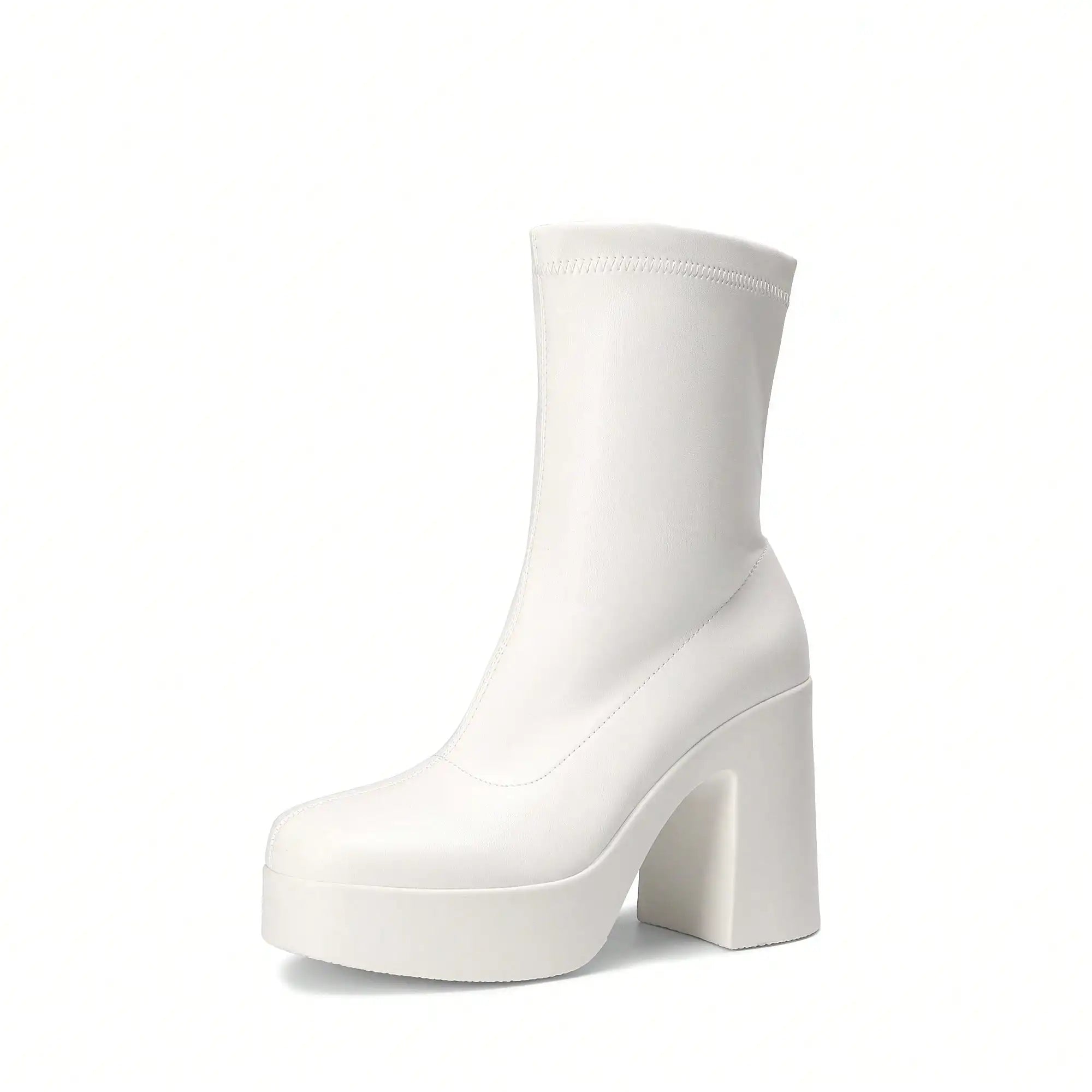 Women's Chunky Platform Ankle Boot High Block Heels Square Toe Lightweight Comfort Party Dress Booties Shoes For Women sx2308109273973634