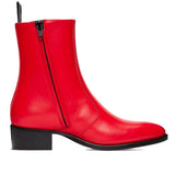 New Chelsea Boots Men Shoes Genuine Leather Red Fashion Versatile Banquet British Style Street Party Wear Classic Ankle Boots