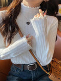 2026 Ruched Turtleneck Women Sweaters Autumn Winter Warm Pullover Slim Tops Knitted Sweater Jumper Soft Pull Female