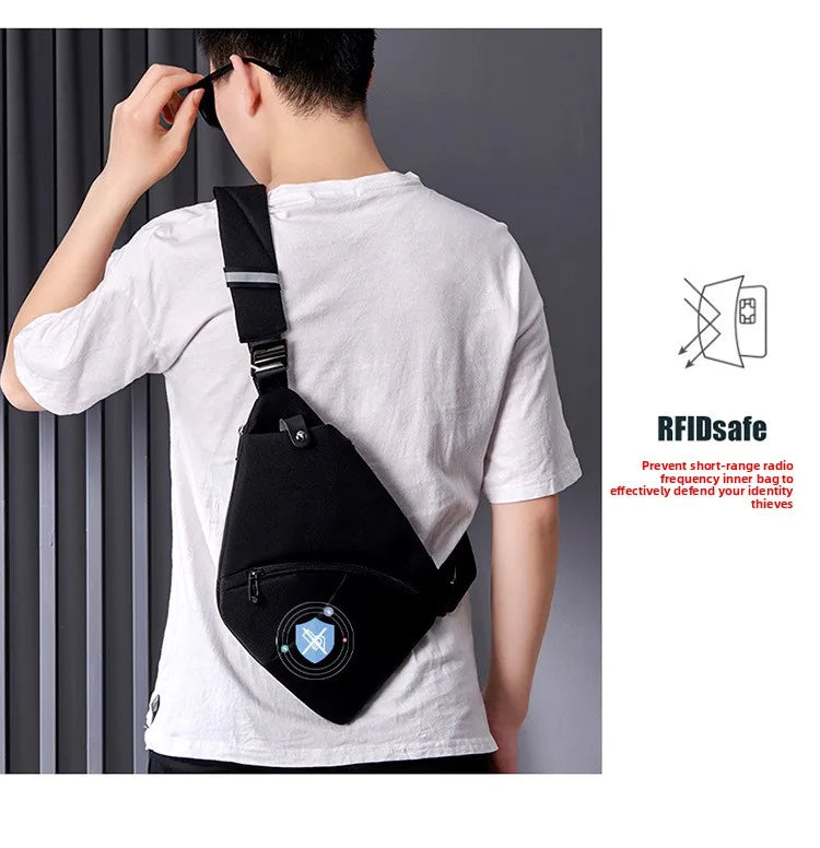 Sling Chest Bag Anti-theft Men Chest Bag Waterproof Tactical Sling Crossbody Bags Travel Cross Body Pack for Men