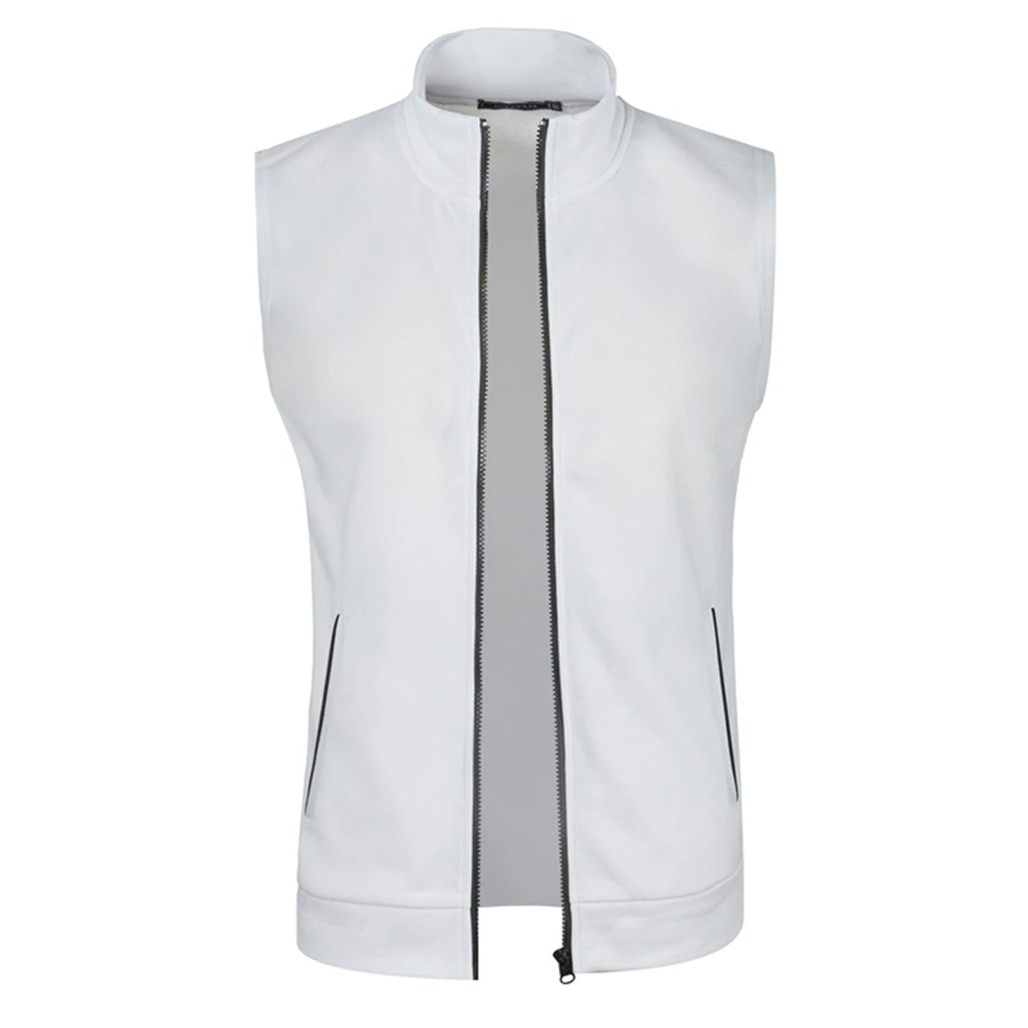 Autumn winter men's knit velvety fashion zipper top vest