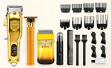 Grooming Kit for Men, Electric Hair Clipper, T-Blade Trimmer, Foil Shaver and Nose Trimmer, Rechargeable Cordless