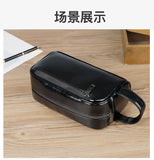 Male Long Money Wallets Mobile Phone Pouch Men Messenger Bag Anti-Theft Men's Fingerprint Lock Bags for Men Leather Hand Bag