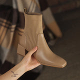 2026 Autumn Winter New Ankle Socks Shoes Women Fashion Large Size 43 Knitted Short Boots Women Slip on High Heels Botas De Mujer