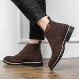 Pointed Toe Chelsea Boots Leather Men Winter Boots Winter Shoes for Men 2025 Male Boots Mens Ankle Shoes Zapatillas Male Hombre