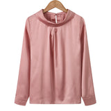 Women blusas long sleeved Slim plus size silk satin shirts office ladies work female Chiffon blouse Elegant blusa feminina