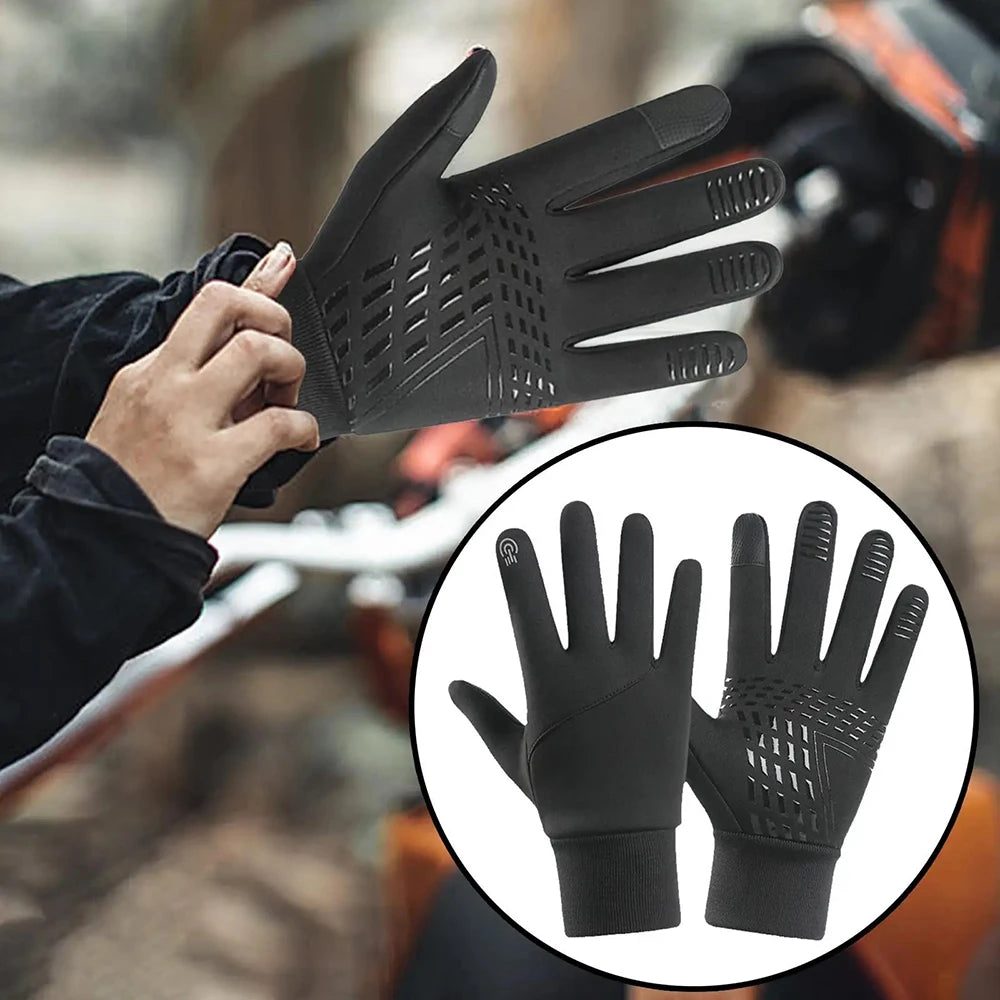 Autumn Winter Outdoor Cycling Gloves Gym Fitness Sports Running Warm Touch Screen Nonslip Gloves Motorcycle Gloves Men Women