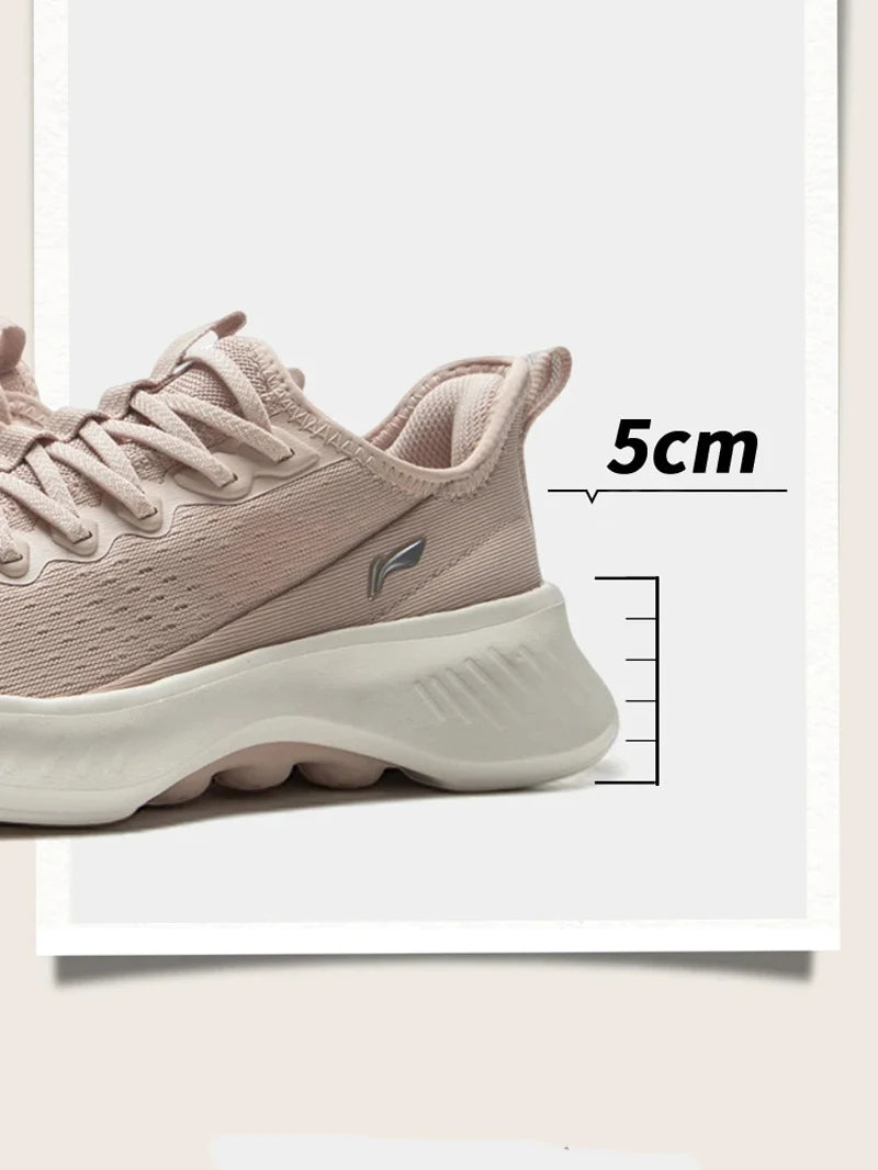 Li-Ning Women's SOFT ESSENTIAL V2 Slip-on Casual Walking Shoes Cushion Flexible LiNing Comfortable Sports Sneakers AGLV022