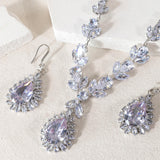 3pcs Elegant Bride Necklace Earrings Set Luxury High End Jewelry for Women Evening gown accessory set Party Accessories