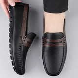 Luxury Brand Soft Sole Loafers Man Casual Shoe Flats Leather Shoes for Men Moccasin Business Dress Formal Soft Sole Low Shoes