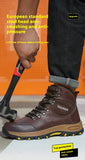 Waterproof Leather Indestructible Men Work Safety Boots Outdoor Military Boots Anti-smash Anti-puncture Industrial Shoes Male