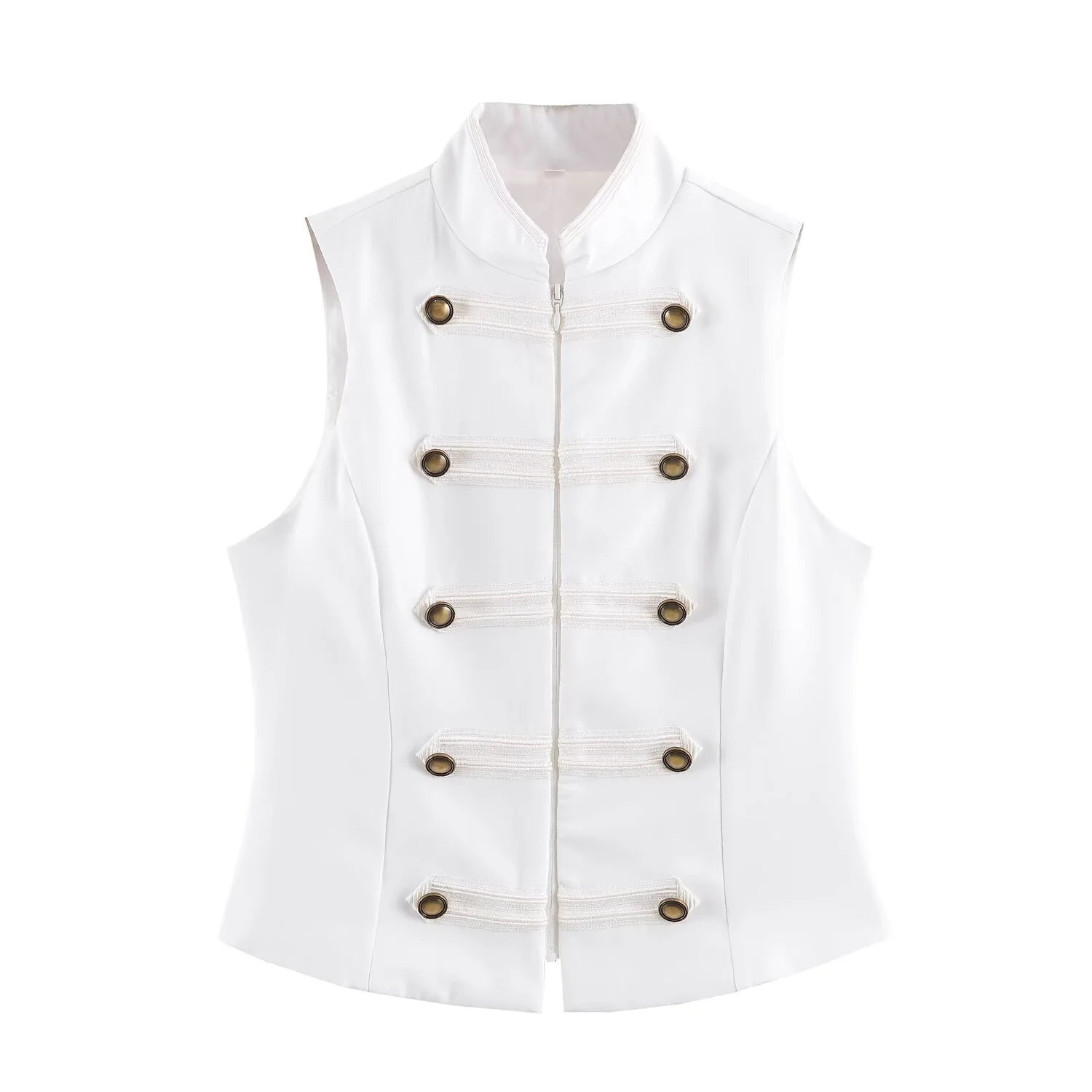 SLTNX Women's Top 2026 Spring New Black Sleeveless Rope Knot Decorative Slim Fit Top Vest Unique Fashion Cool Trendy