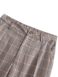 SLTNX 2026 Retro Chic Plaid Pants Women's Loose Pants Fashion Street Casual Pants Office Wear