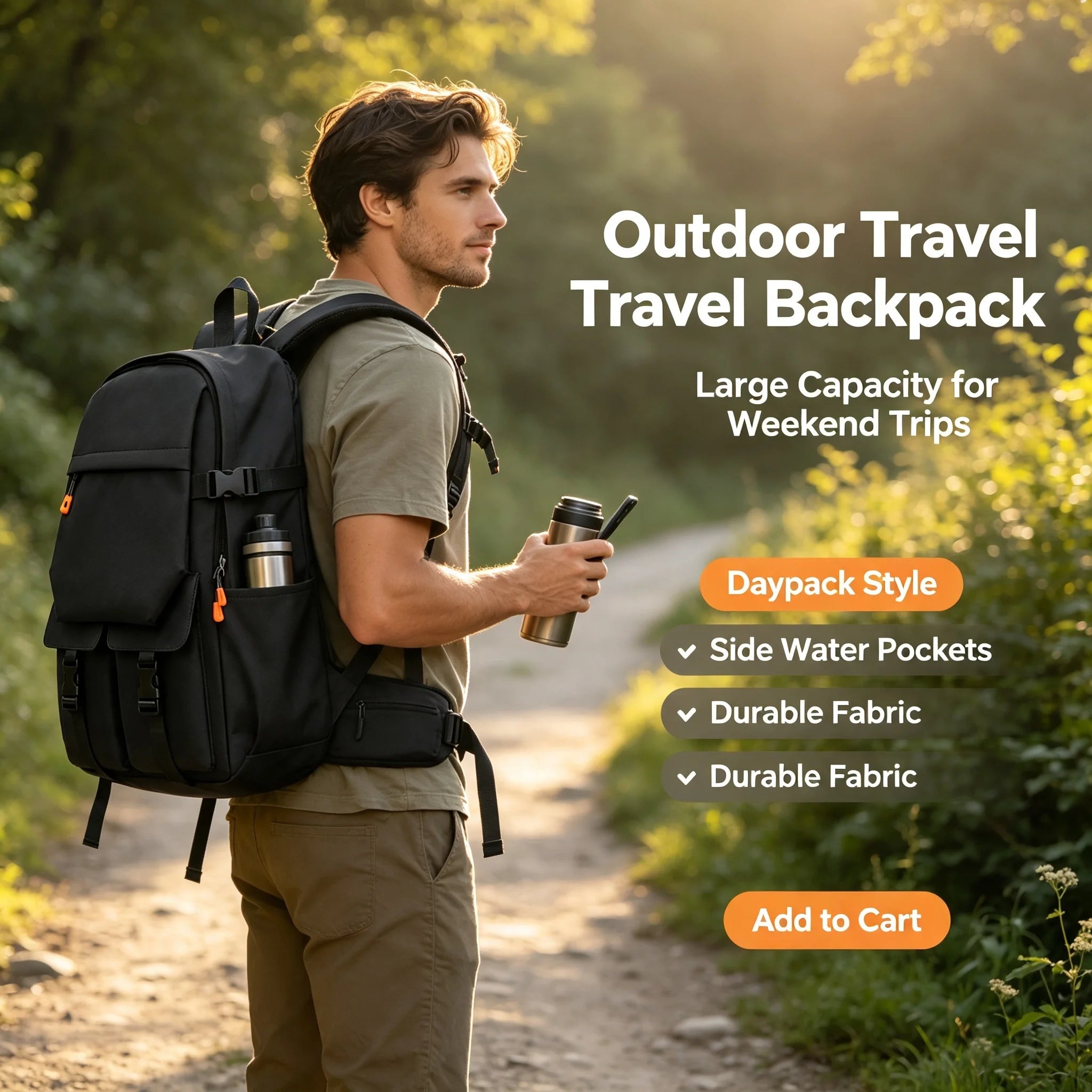 Large Capacity Men's Business Backpack, Waterproof Wear-resistant Fabric, Multi-layer Separate Storage Compartments,Breathable Pressure-reducing Shoulder Straps, Perfect for Daily Commuting and Short Business Trips, Multifunc