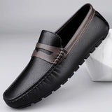 Luxury Brand Soft Sole Loafers Man Casual Shoe Flats Leather Shoes for Men Moccasin Business Dress Formal Soft Sole Low Shoes