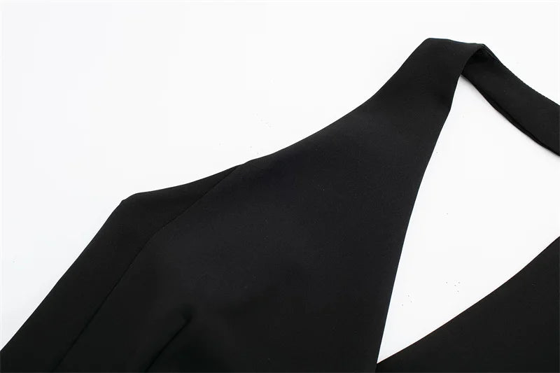MUJER Off Shoulder Sleeveless Vest Women Black White Cropped Vest Woman Fashion Backless V Neck Short Coats Summer Waistcoat