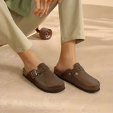Asgard Unisex Vegan Leather Clogs Fashion Non-slip Cork Footbed Mules Slippers With Arch Support Lady Cozy Casual Potato Shoes