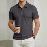 Men's Polo Shirt, Short-Sleeved T-Shirt, Summer Casual Button-Down Placket Street Style Short-Sleeved Polo Shirt, Sizes S-3XL