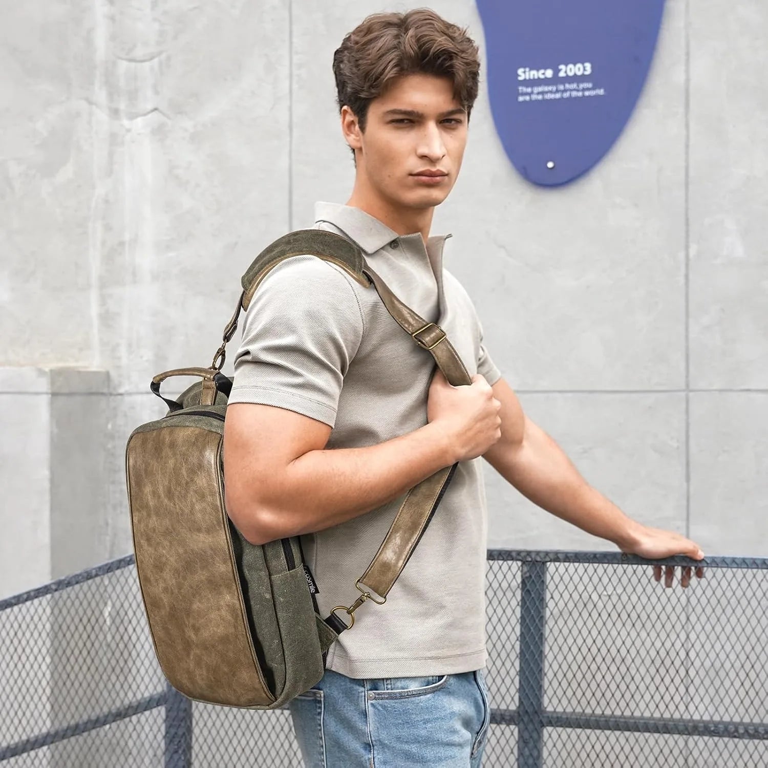 Canvas Messenger Bag Sling Bag Crossbody Shoulder Bag for Men Women Travel Work Satchel Bags