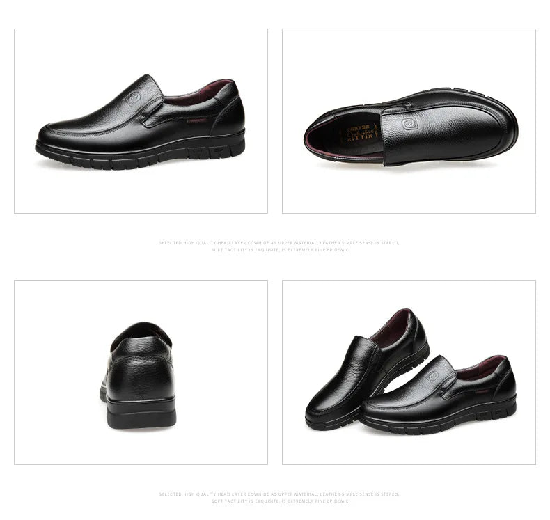 Summer New Men Leather Shoes soft soled Casual Flat Shoes Outdoor Walking shoes Comfort fashion soft leather shoes Loafers