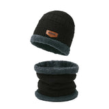2pcs Sets Winter Warm Velvet Men Hat Scarf Gloves Set for Men and Women Girls Outdoor Riding Hat Beanies Neck Protection Scarf