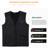 Winter 9/5 Zone Heating Jacket Fast Heating Safety Long Battery Life USB Smart 3 Heating Levels Clothing Unisex Hiking Cycling