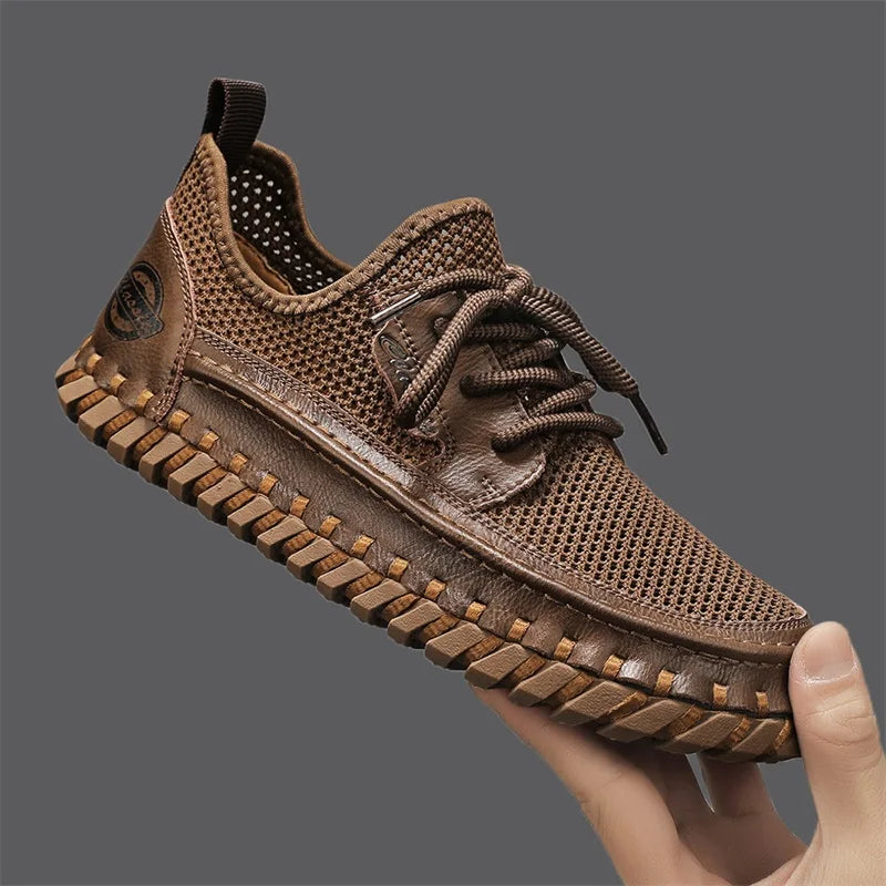 New Trend Man Hiking Shoes Lightweight Soft Mesh Flats Comfortable Non-slip Sneakers Outdoor Casual Sports Shoes Men's Trainers