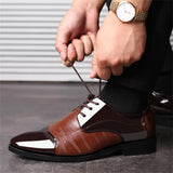 Men's Dress Shoes Business Oxfords Patent Leather Dress Shoes Classic Loafers Formal Derby Shoes For Men