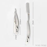 Stainless Steel Razor Holder Golden Men's Manual Folding Straight Edge Shaver Barber Shop Beard Trimmer With Shaving Blade Y1003