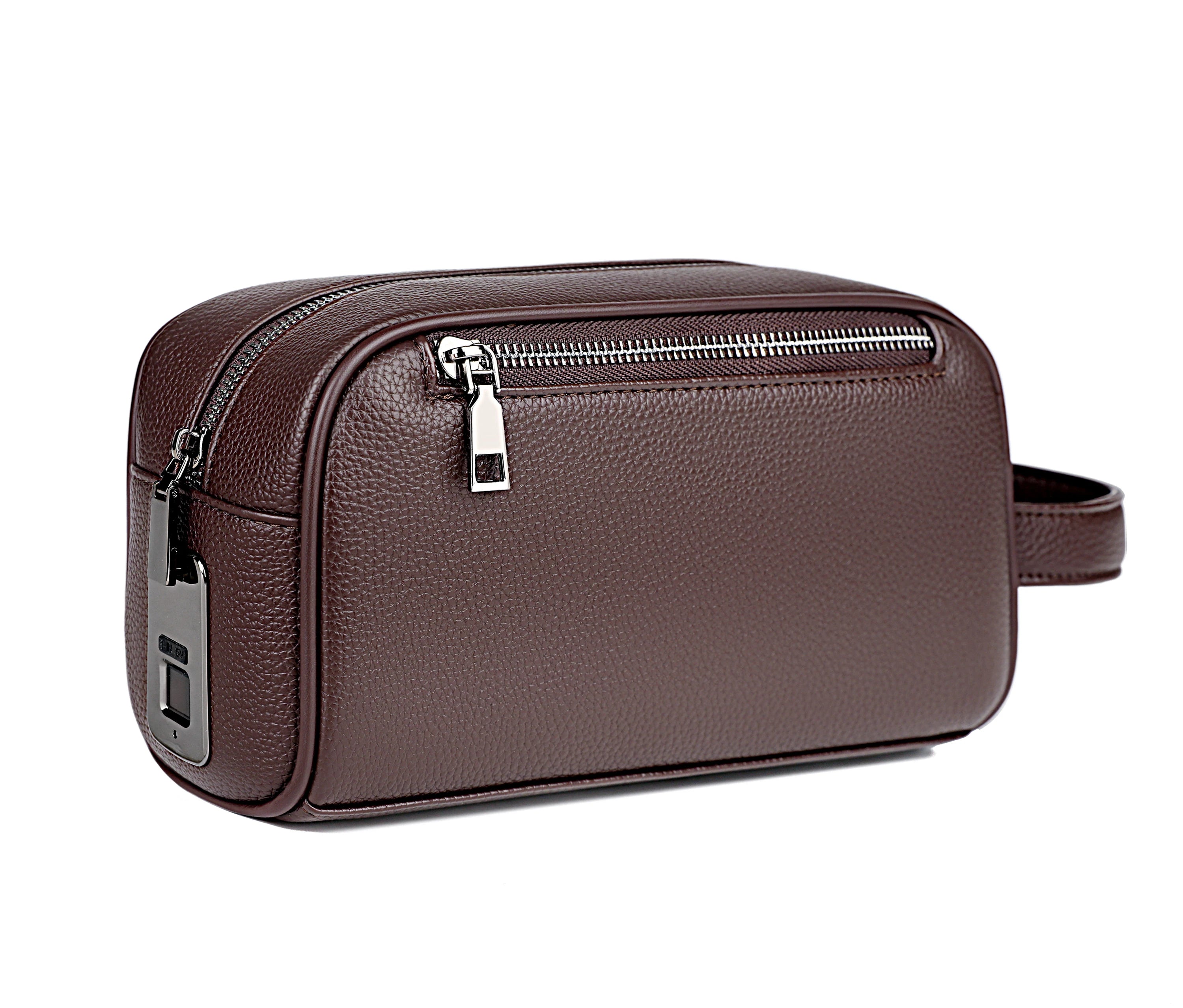 Male Long Money Wallets Mobile Phone Pouch Men Messenger Bag Anti-Theft Men's Fingerprint Lock Bags for Men Leather Hand Bag